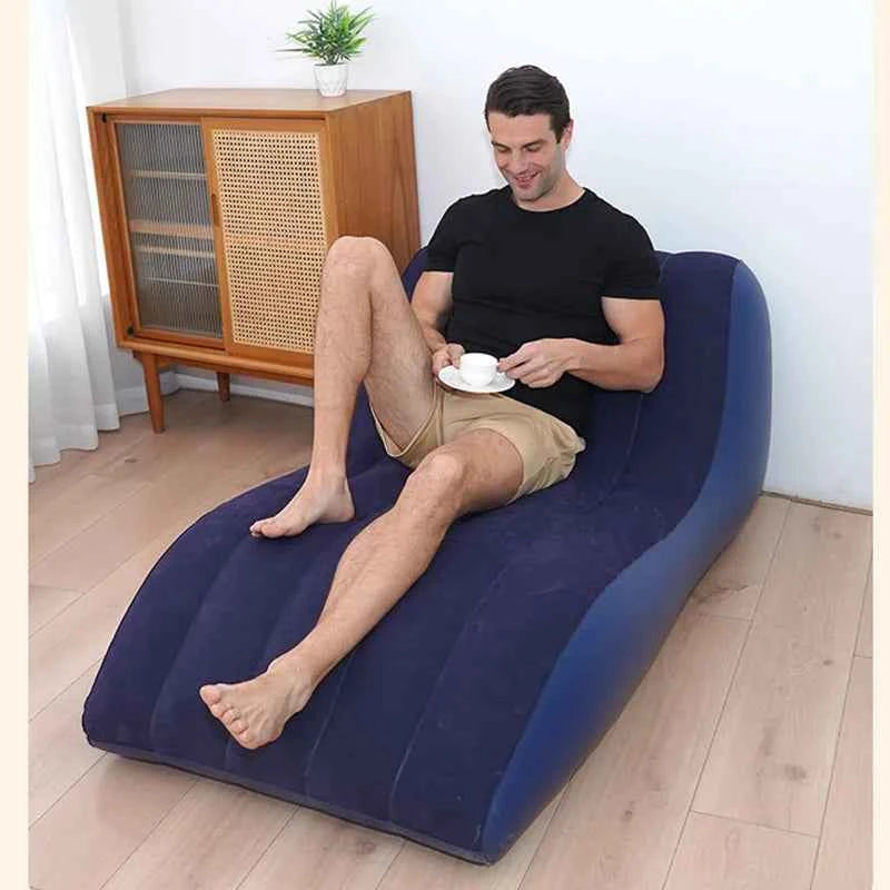 Portable Inflatable Air Sofa Lounger – Foldable Indoor & Outdoor Camping Seat