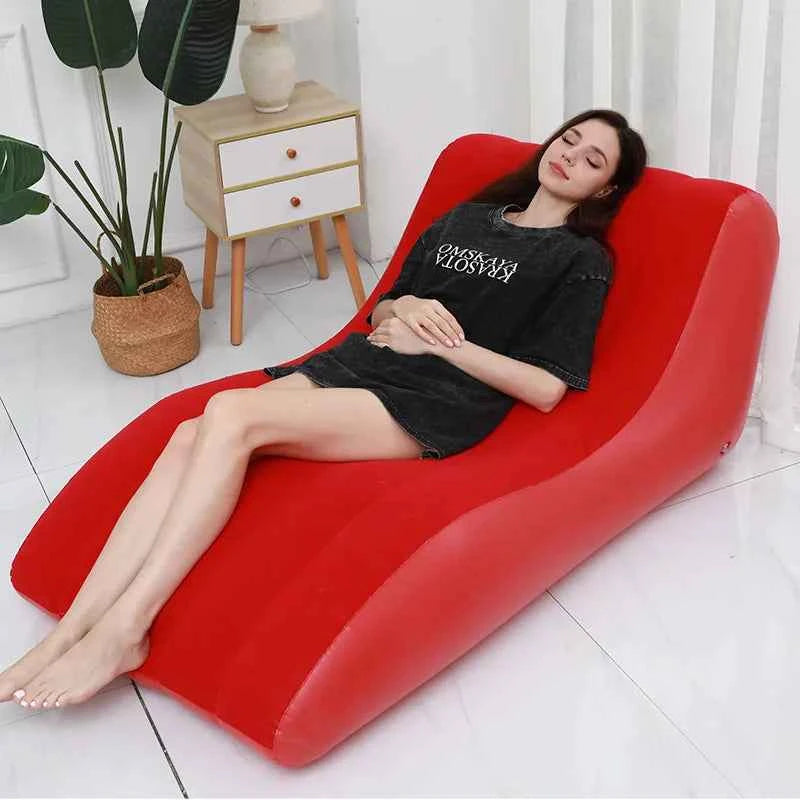Portable Inflatable Air Sofa Lounger – Foldable Indoor & Outdoor Camping Seat