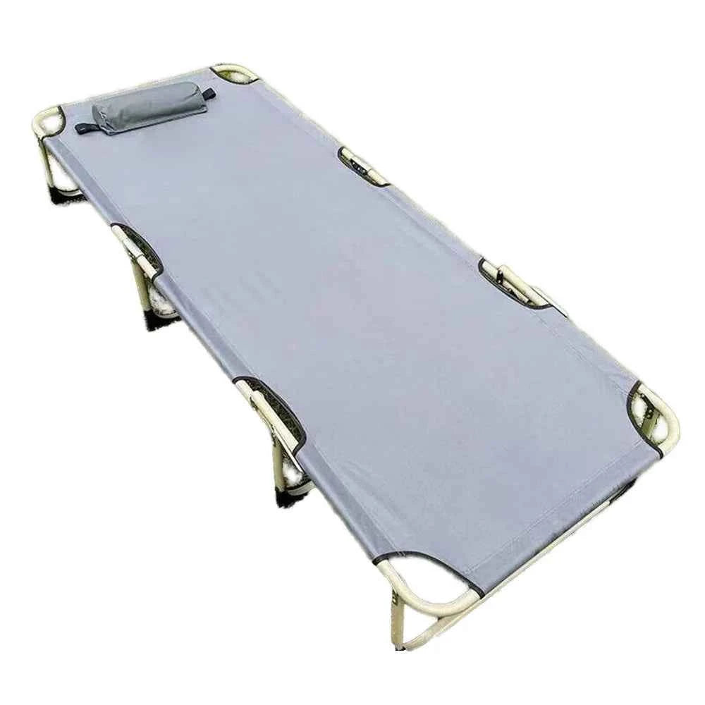 Folding Camping Cot for Adults – Adjustable 5-Position Portable Sleeping Bed with Pillow & Mattress