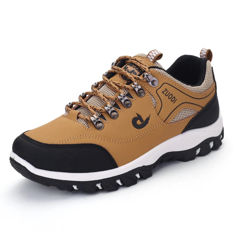 Men's Waterproof Anti-Slip Hiking Shoes – Lightweight Breathable Flat Sole for Outdoor Use - Dripshop