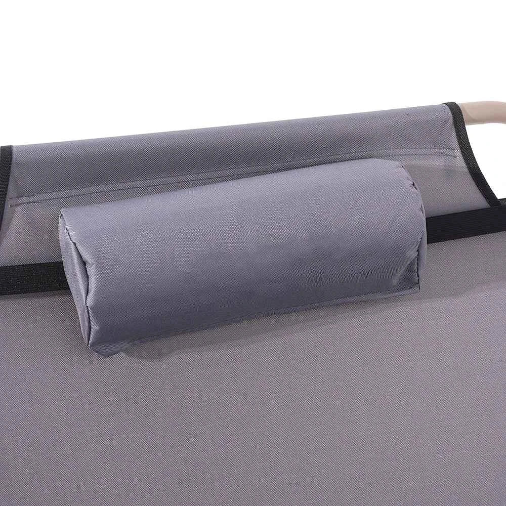 Folding Camping Cot for Adults – Adjustable 5-Position Portable Sleeping Bed with Pillow & Mattress