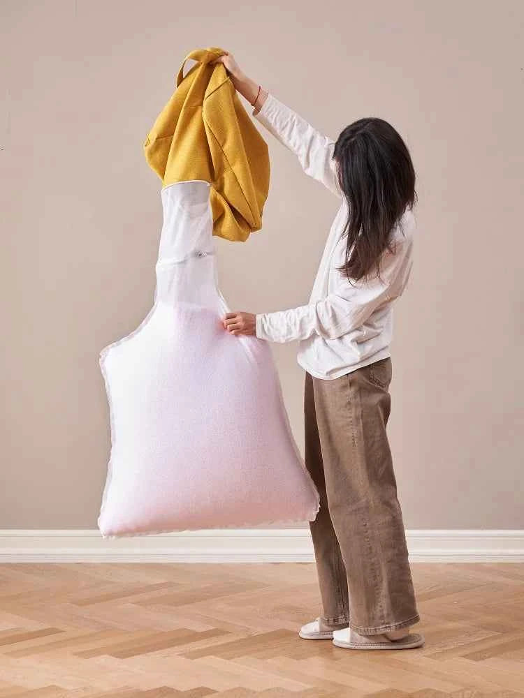 E113F Minimalist Fabric Beanbag Stool – Modern Simple Style Floor Seat
