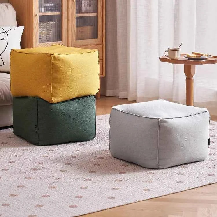 E113F Minimalist Fabric Beanbag Stool – Modern Simple Style Floor Seat