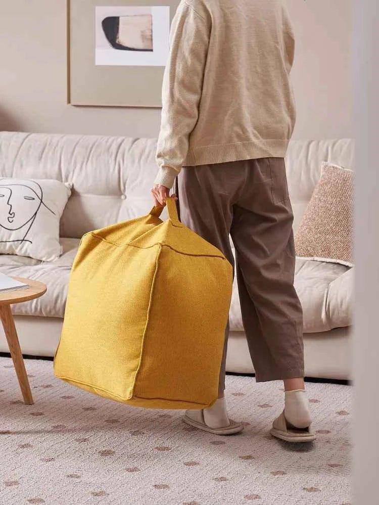 E113F Minimalist Fabric Beanbag Stool – Modern Simple Style Floor Seat