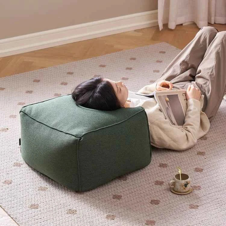 E113F Minimalist Fabric Beanbag Stool – Modern Simple Style Floor Seat