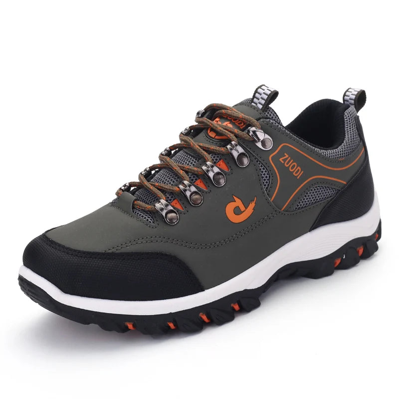 Men's Waterproof Anti-Slip Hiking Shoes – Lightweight Breathable Flat Sole for Outdoor Use - Dripshop