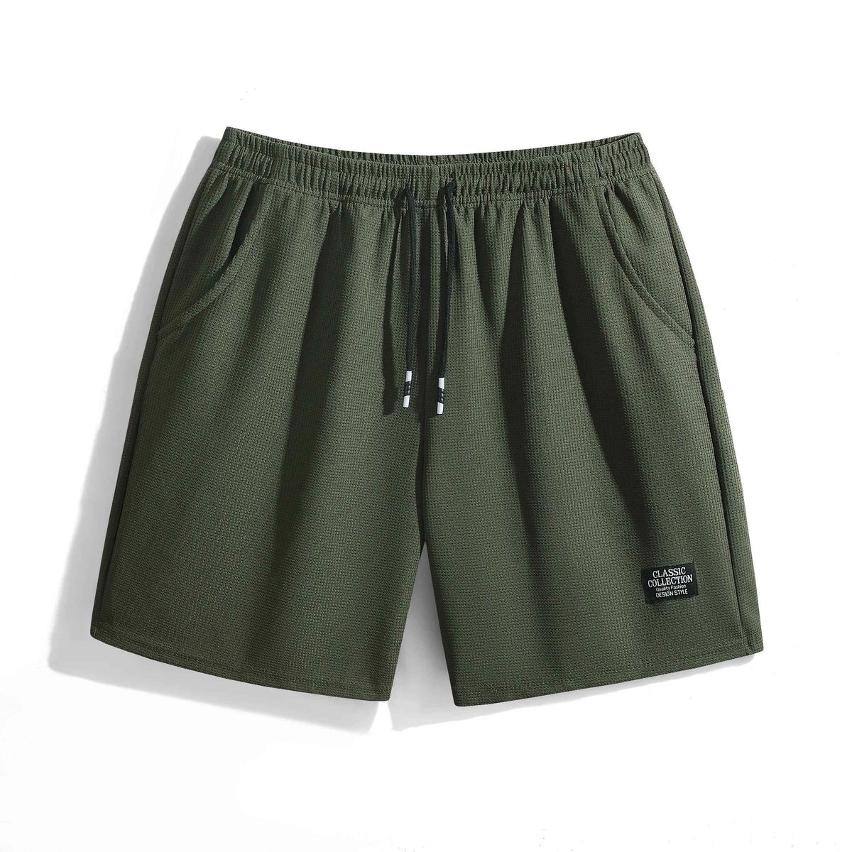 Men's Textured Polyester Beach Shorts – Breathable Summer Shorts