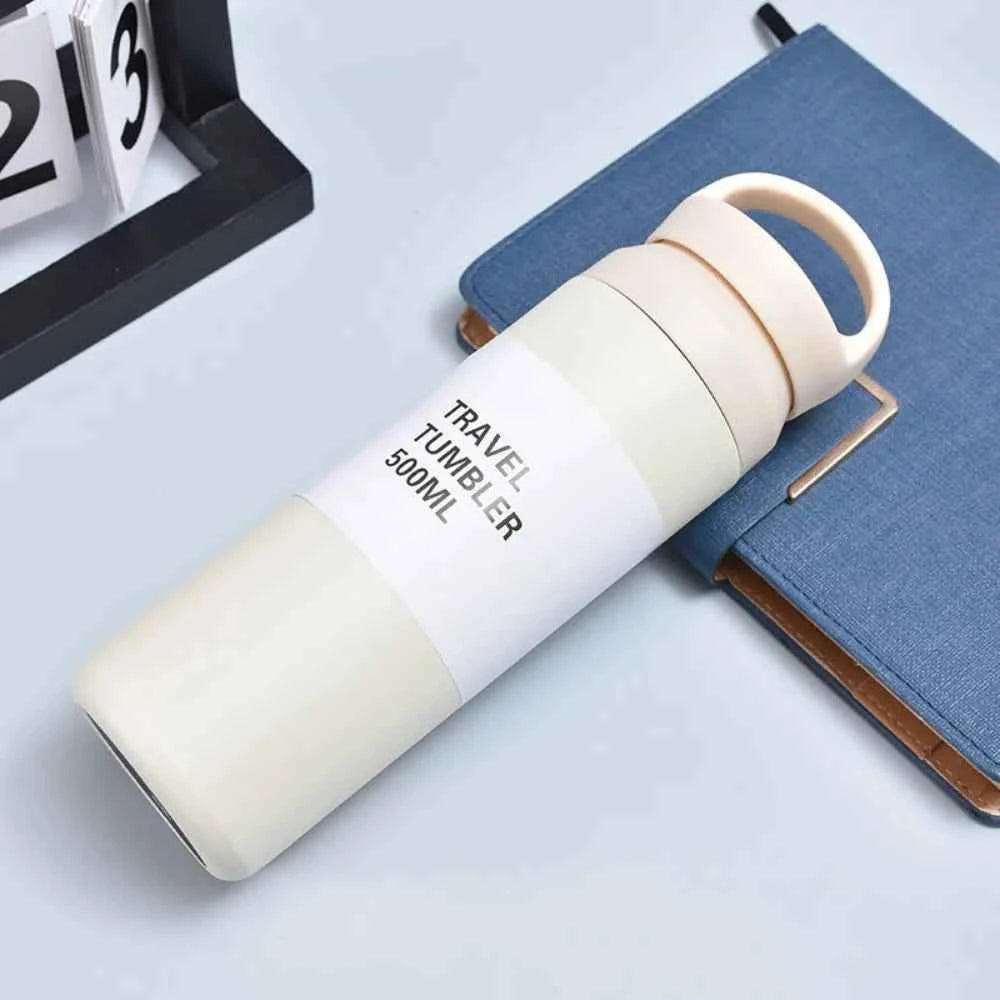 500ml Stainless Steel Travel Tumbler – Double Wall Vacuum Flask for Tea & Coffee