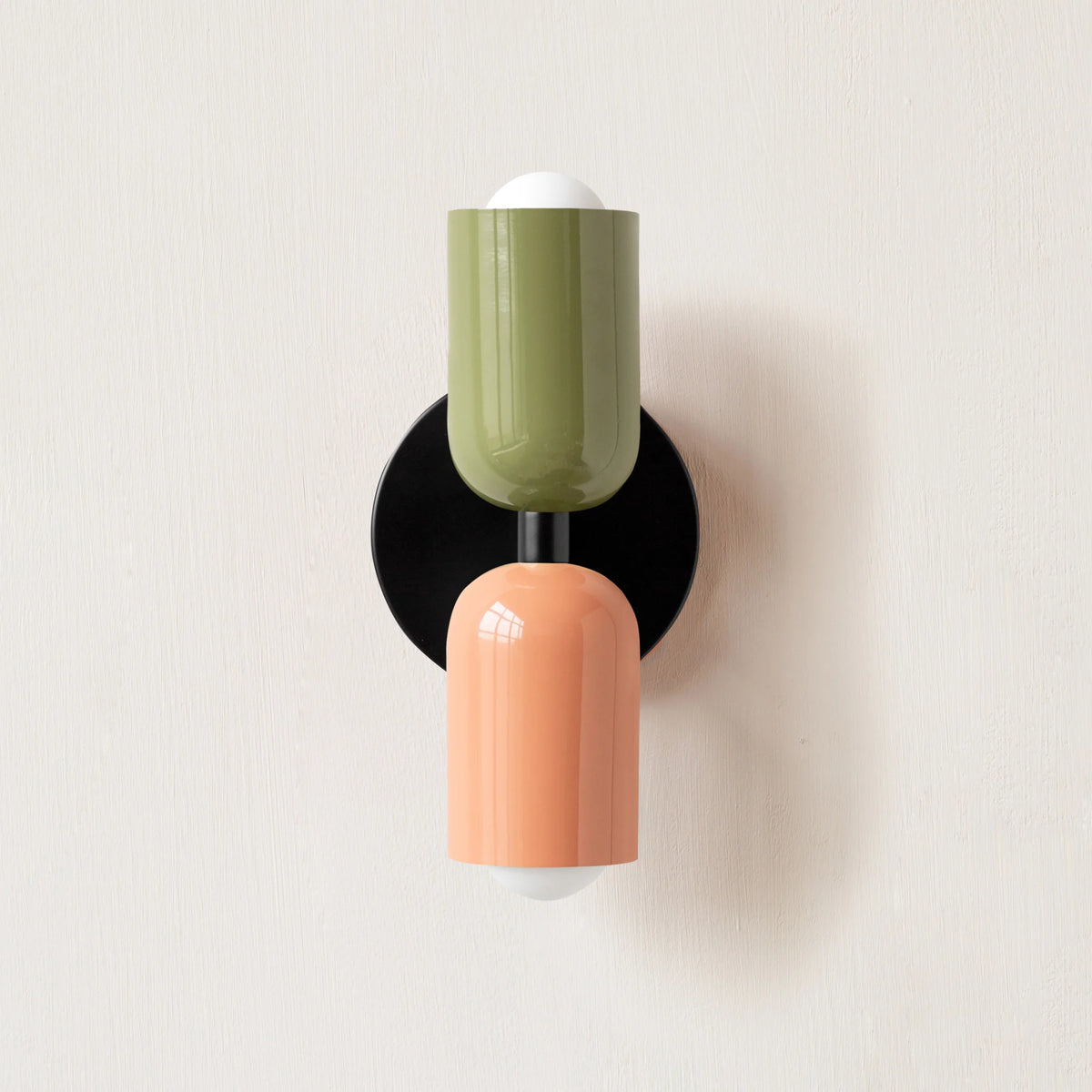 Nordic Modern 2-Head LED Wall Sconce | Colourful Lampshade | Bedroom & Kids Room - Dripshop