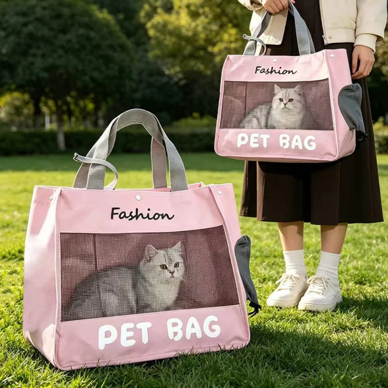 Portable Breathable Pet Carrier Bag – Large Capacity Travel Bag for Cats & Dogs - Dripshop