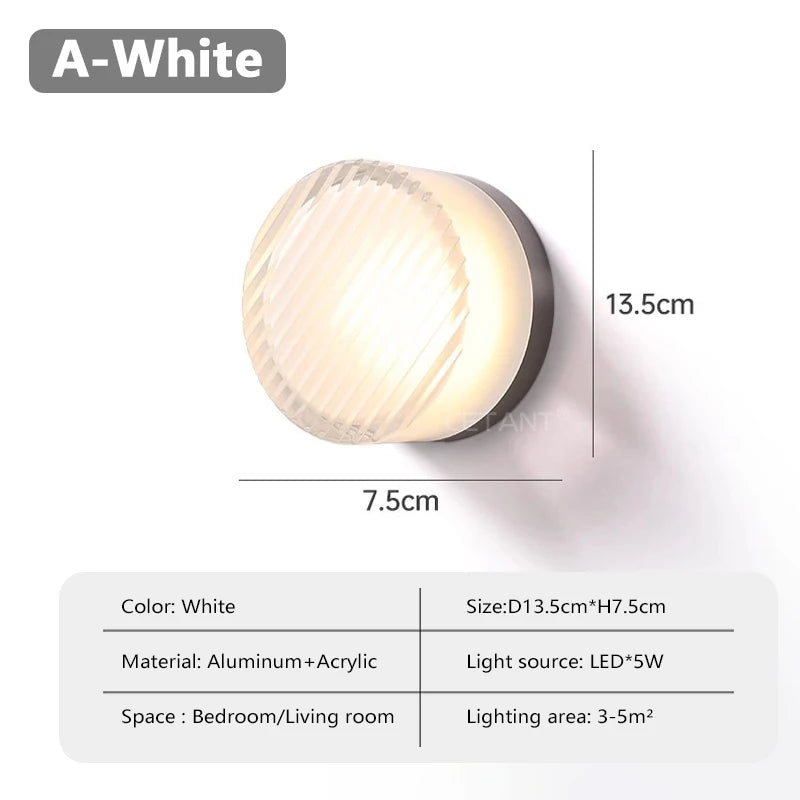 Modern LED Wall Lamp Living Room Amber Jelly Decor Wall Sconces  Corridor Study Dining Room  Home Decoration Smokey Grey Fixture - Dripshop