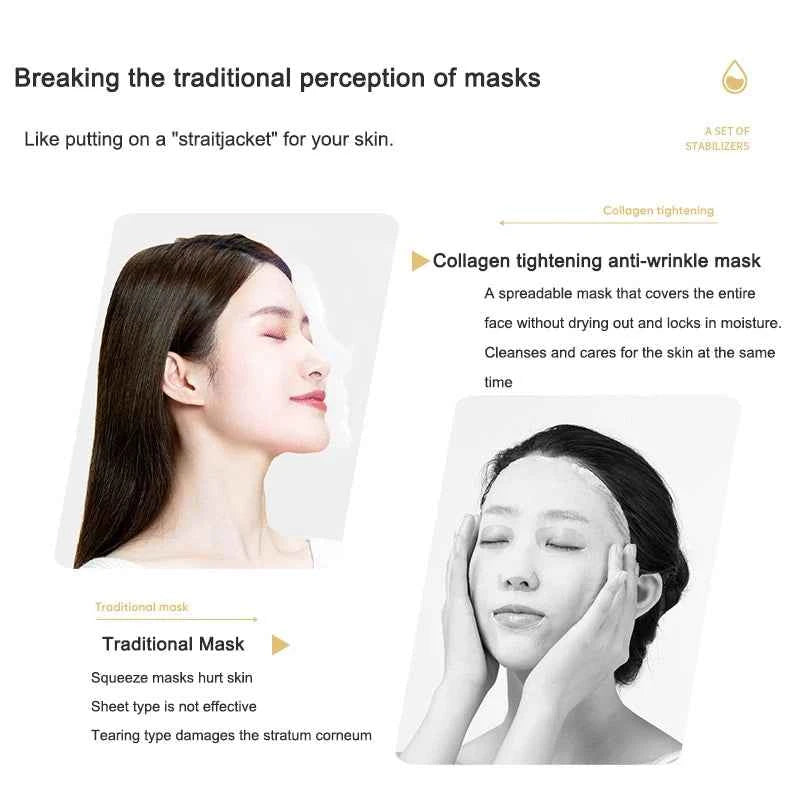 Korea Miracle Peptide Face Mask – Lifting, Firming & Hyaluronic Acid SPA Skin Care