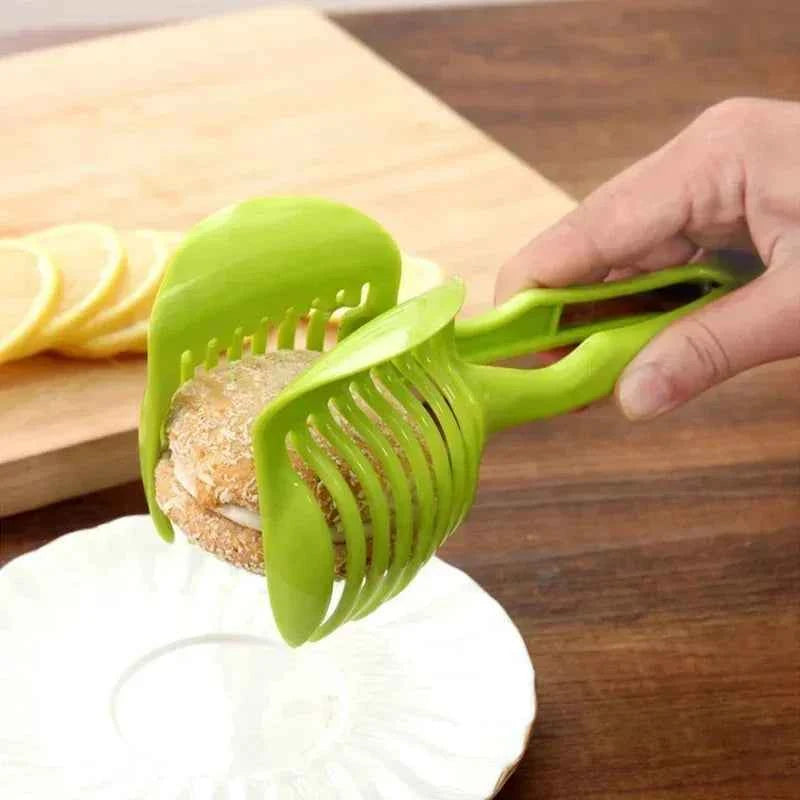 Stainless Steel Handheld Fruit Slicer – Lemon, Orange, Tomato & Onion Cutter