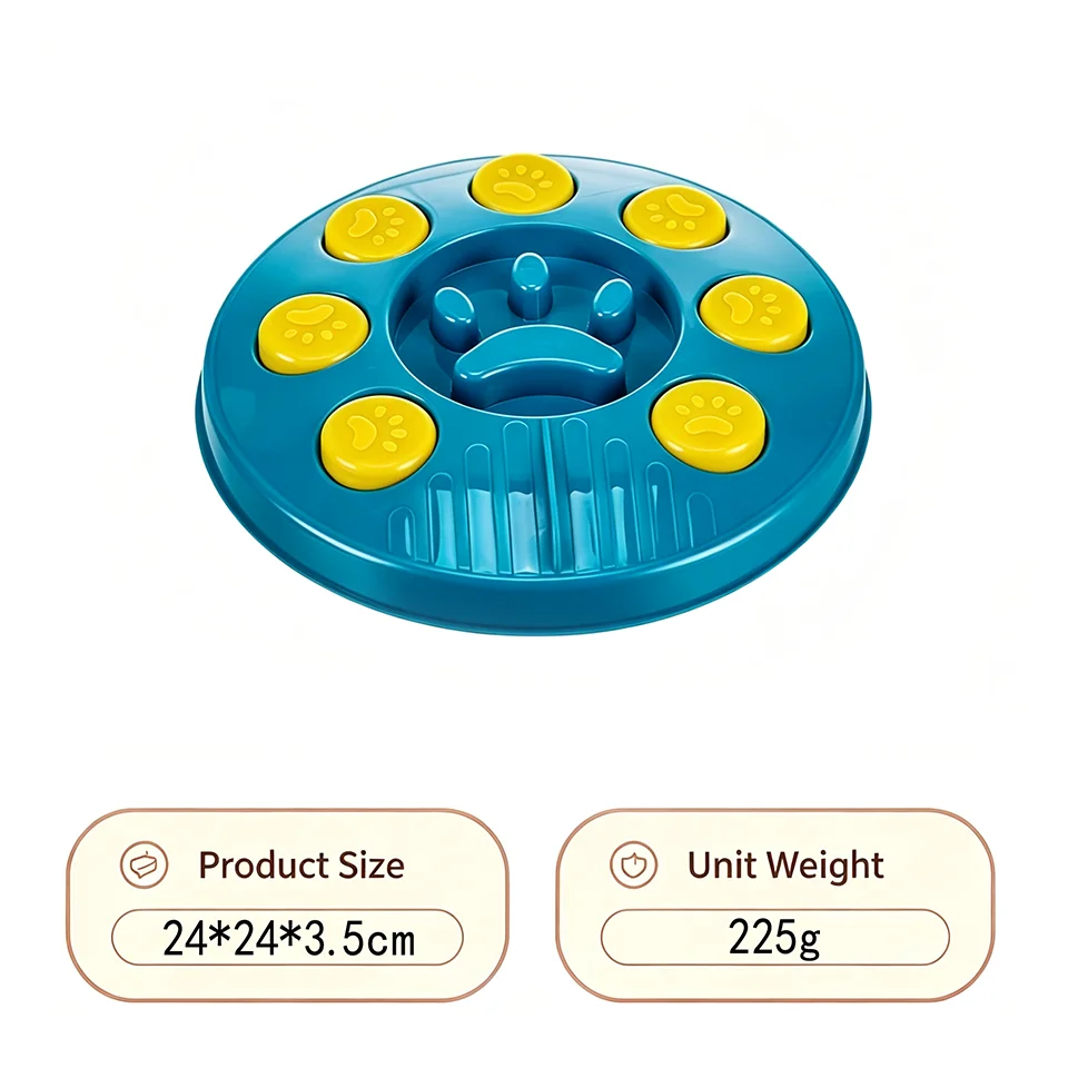 Dog Puzzle Brain Slow Feeder – Interactive IQ Training Bowl for Dogs & Cats