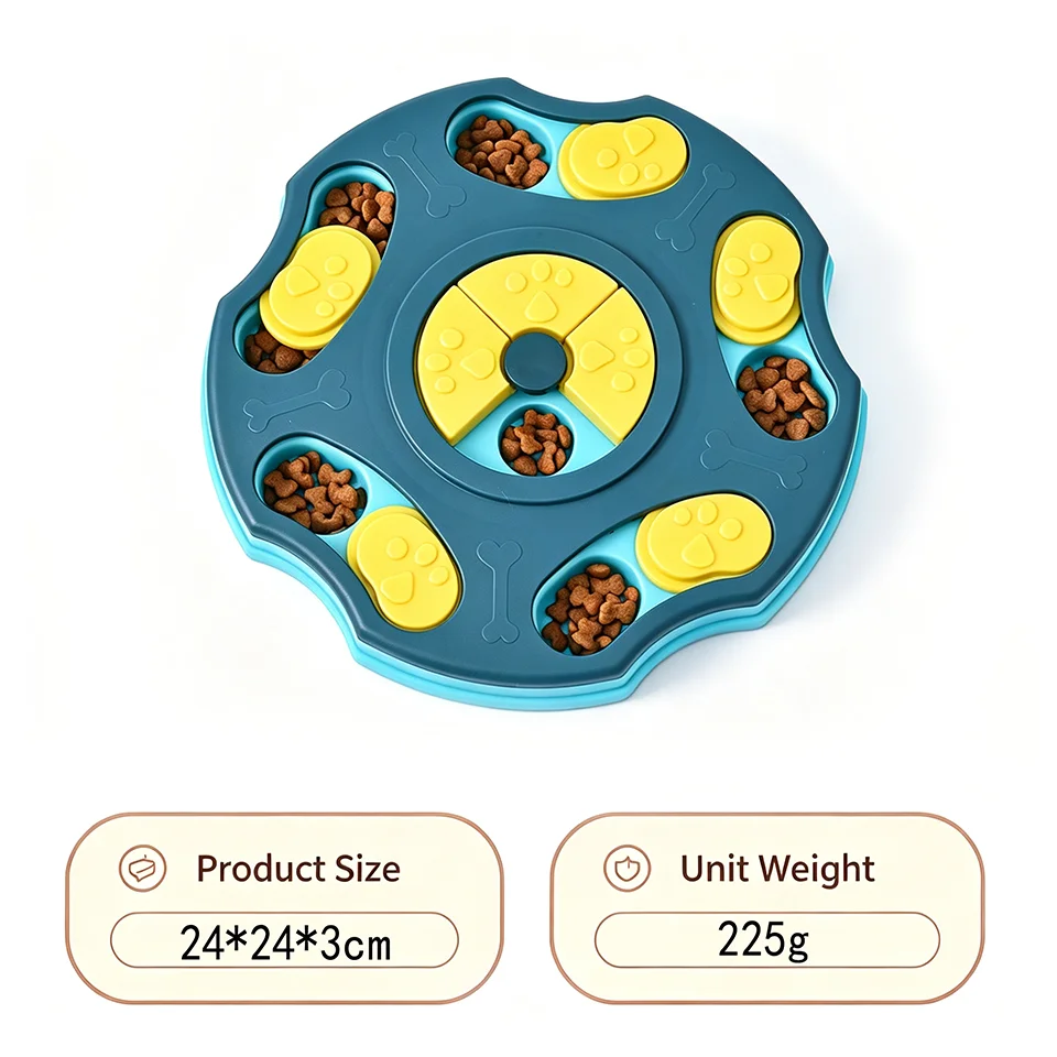 Dog Puzzle Brain Slow Feeder – Interactive IQ Training Bowl for Dogs & Cats