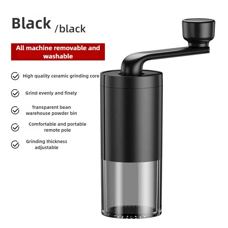 Portable Hand Crank Coffee Grinder – Adjustable Ceramic Burr