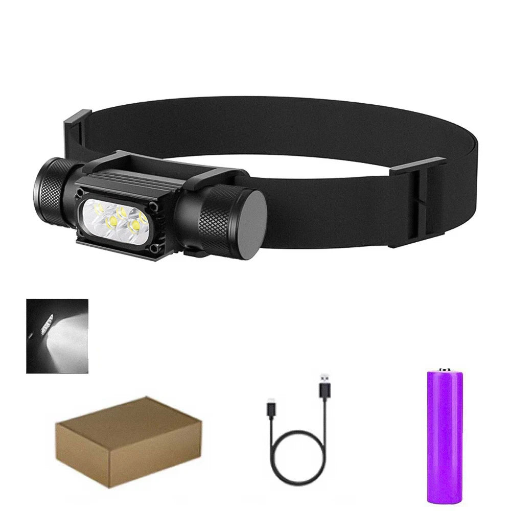 Mini LED Headlamp – 1920LM 7000-8000K USB Type-C Rechargeable Flashlight with Memory Function - Dripshop