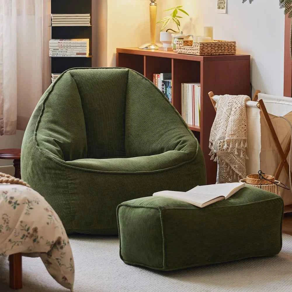 OTAUTAU Corduroy Bean Bag Cover SF324 – Cover Only (No Filler)