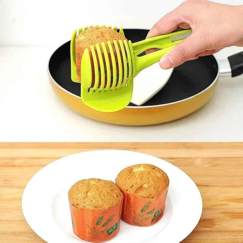 Stainless Steel Handheld Fruit Slicer – Lemon, Orange, Tomato & Onion Cutter