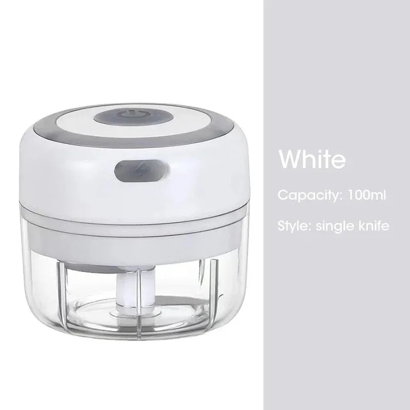 Electric Garlic Chopper – Mini Portable Veggie & Onion Blender (100ml / 250ml)