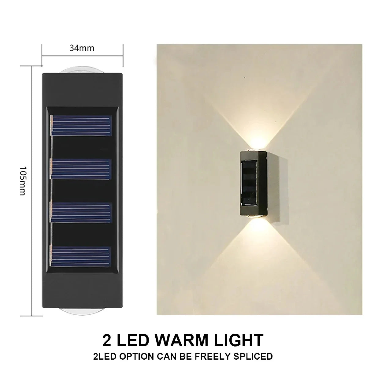 Solar Wall Lights Outdoor – Waterproof LED Lighting for Home, Garden, Yard & Fence (1–10 Pack) - Dripshop