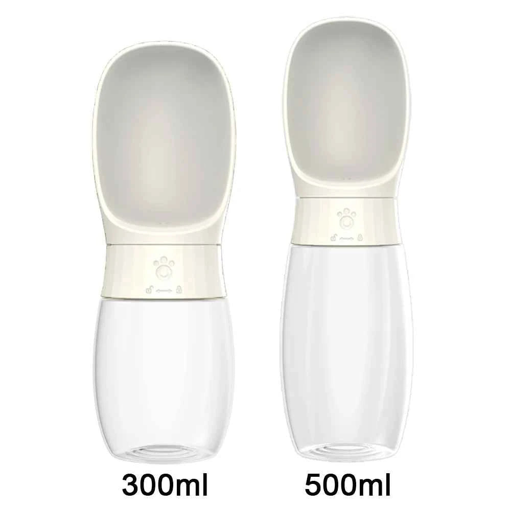 Portable Dog Water Bottle & Drinking Bowl – 300ml/500ml Travel Pet Dispenser