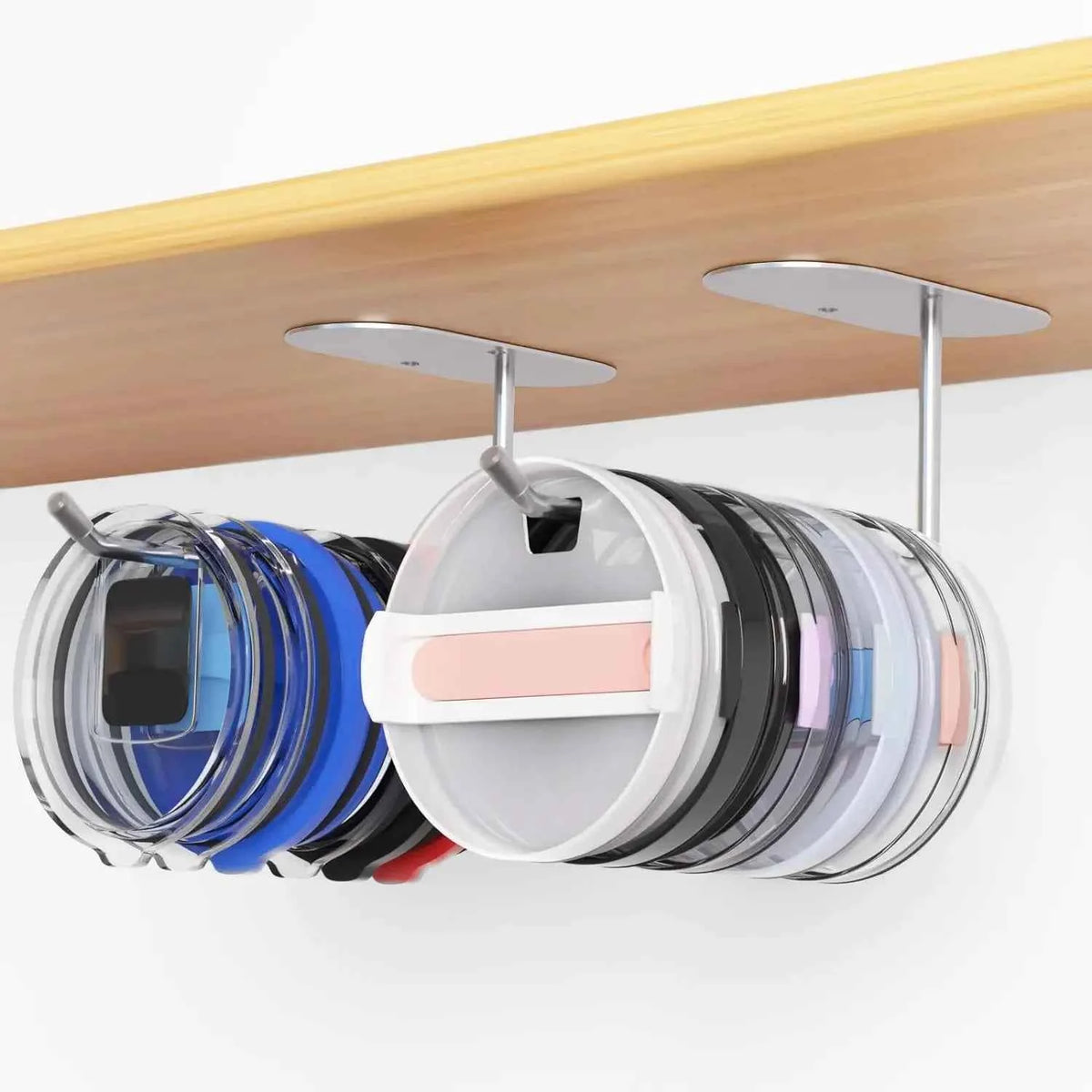 2-Pack Tumbler Lid Organiser – Self-Adhesive Kitchen Hook for Yeti, Stanley & More