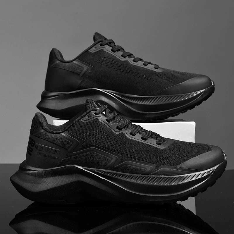 Men's White Running Shoes | Breathable Non-Slip Gym & Marathon Sneakers - Dripshop