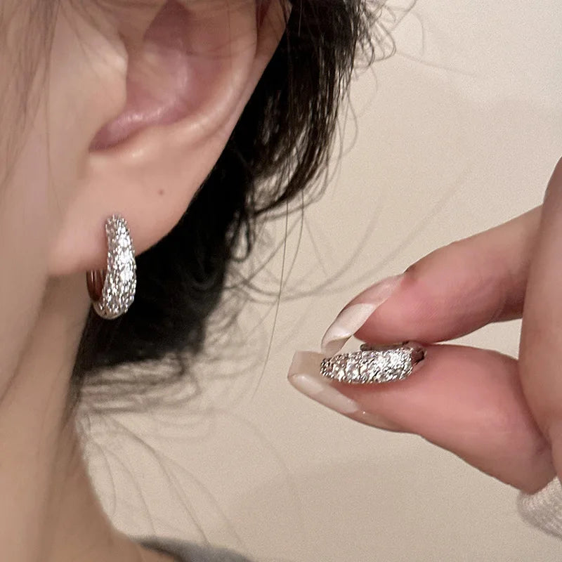 925 Sterling Silver Geometric Stud Earrings | Minimalist Jewellery Gift for Women - Dripshop