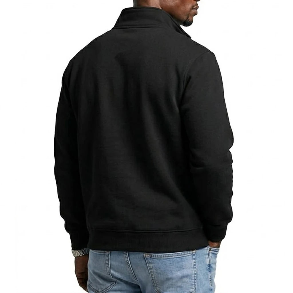 Men's Quarter-Zip Sweatshirt | Stand Collar Gym & Outdoor Pullover - Dripshop