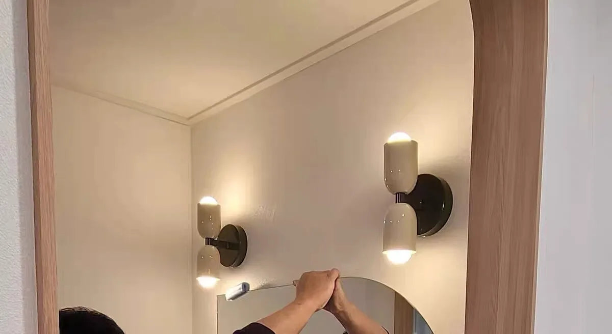 Nordic Modern 2-Head LED Wall Sconce | Colourful Lampshade | Bedroom & Kids Room - Dripshop