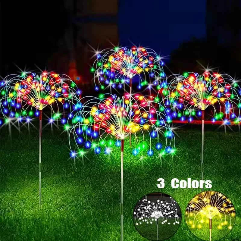 Solar Firework Garden Lights – Waterproof Outdoor LED Fairy String Lights (1/2/4 Pack)