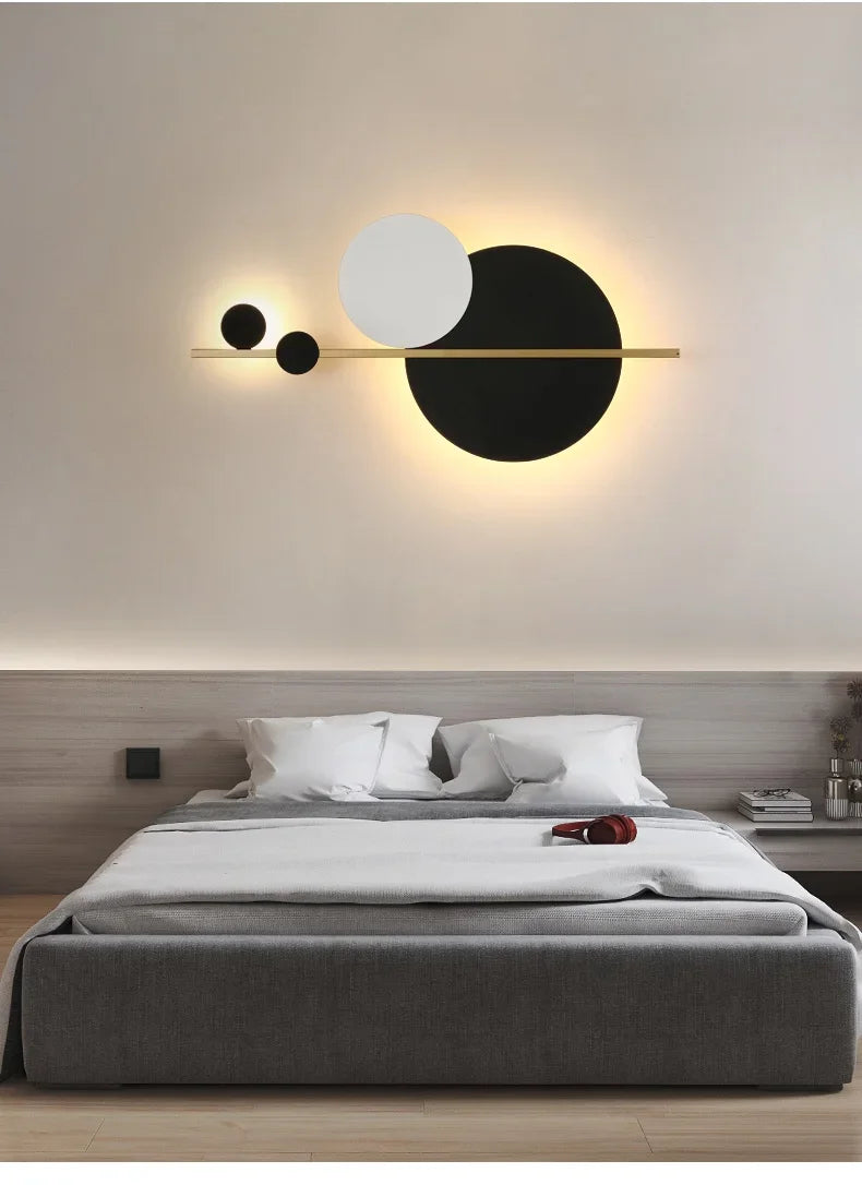 Modern Minimalist Bedroom Bedside Lamp Living Room Background Wall  Designer Personality  Light - Dripshop