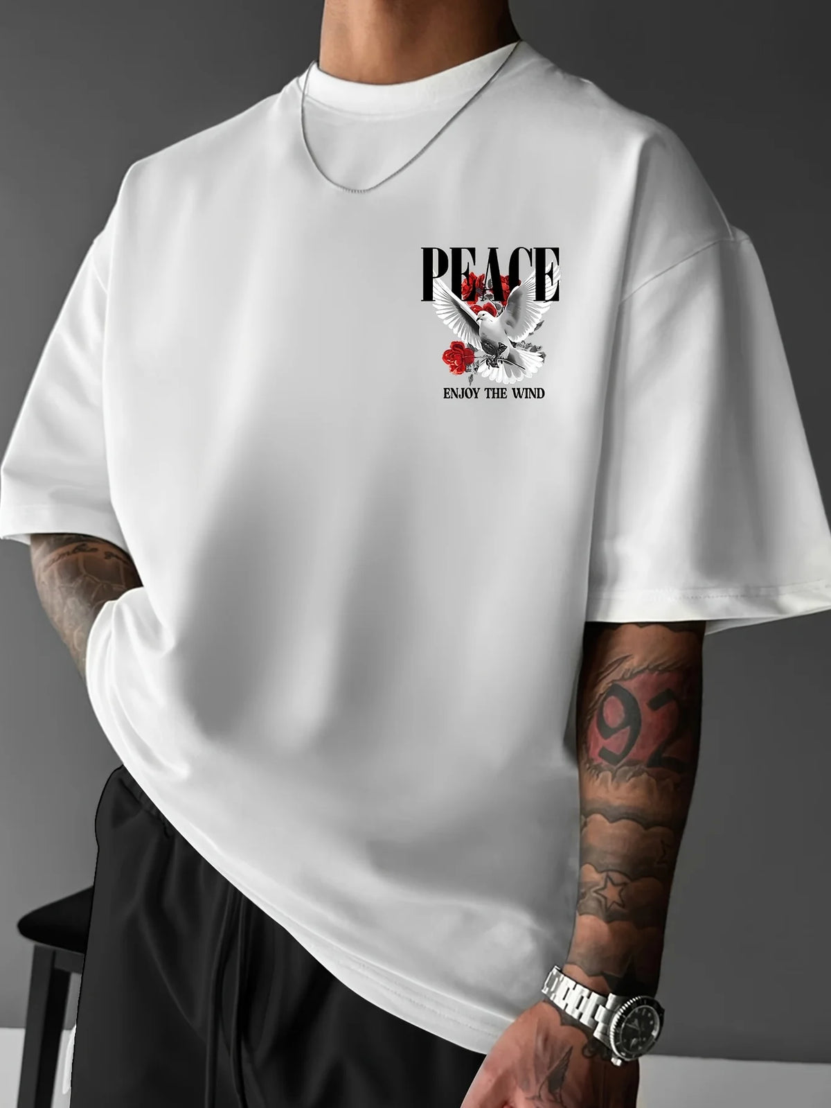 Men's Loose 100% Cotton Street Style T-Shirt