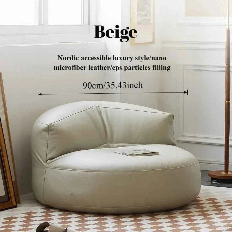 Modern Single Lazy Sofa – Beanbag Tatami Leather Floor Seat for Living Room