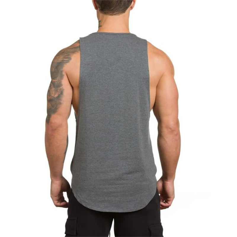 Men's Cotton Muscle Tank Top | Breathable Gym & Bodybuilding Vest - Dripshop