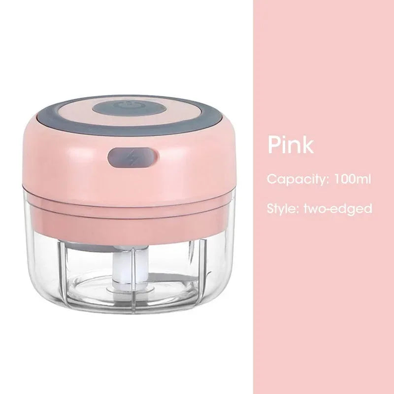 Electric Garlic Chopper – Mini Portable Veggie & Onion Blender (100ml / 250ml)