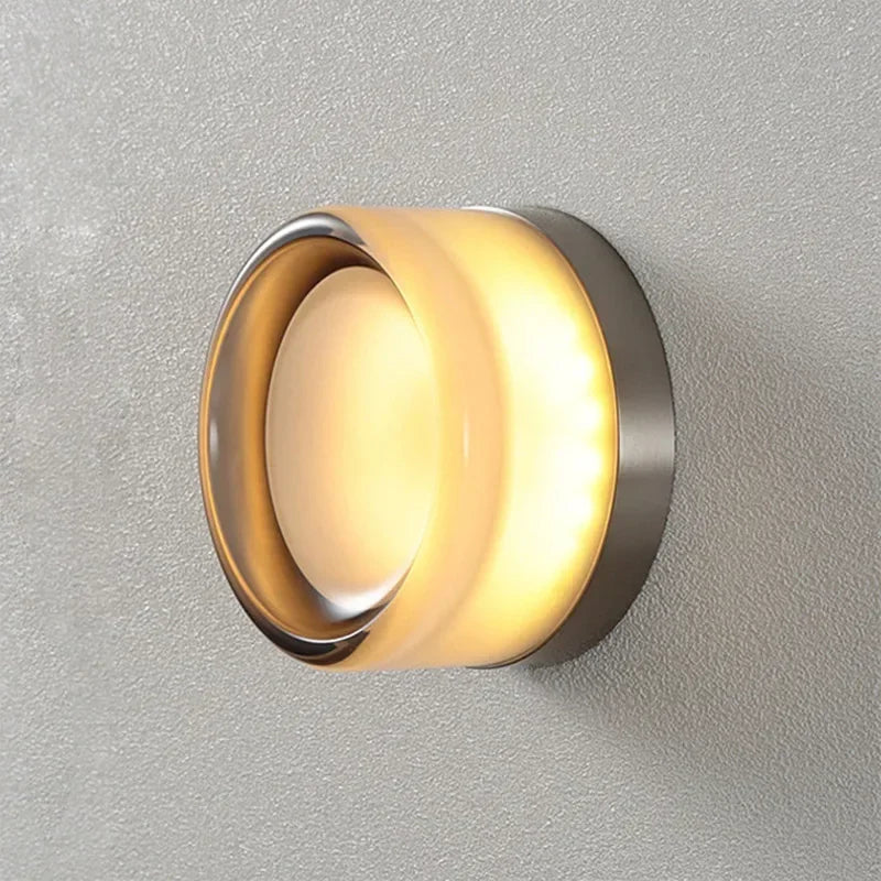 Modern LED Wall Lamp Living Room Amber Jelly Decor Wall Sconces  Corridor Study Dining Room  Home Decoration Smokey Grey Fixture - Dripshop