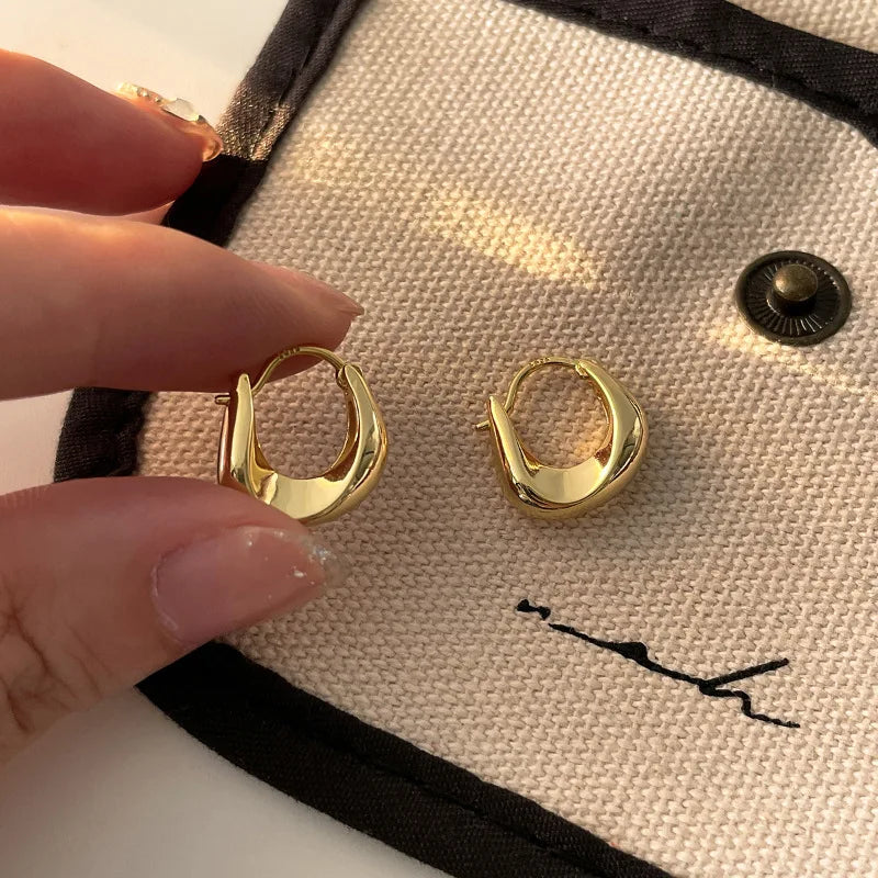 925 Sterling Silver Geometric Stud Earrings | Minimalist Jewellery Gift for Women - Dripshop