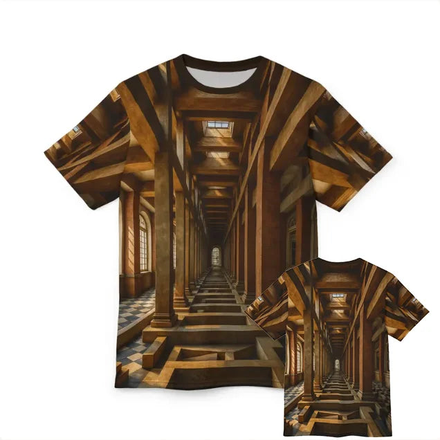 3D Optical Illusion Soccer Jersey | Tunnel Print Sports Tee - Dripshop