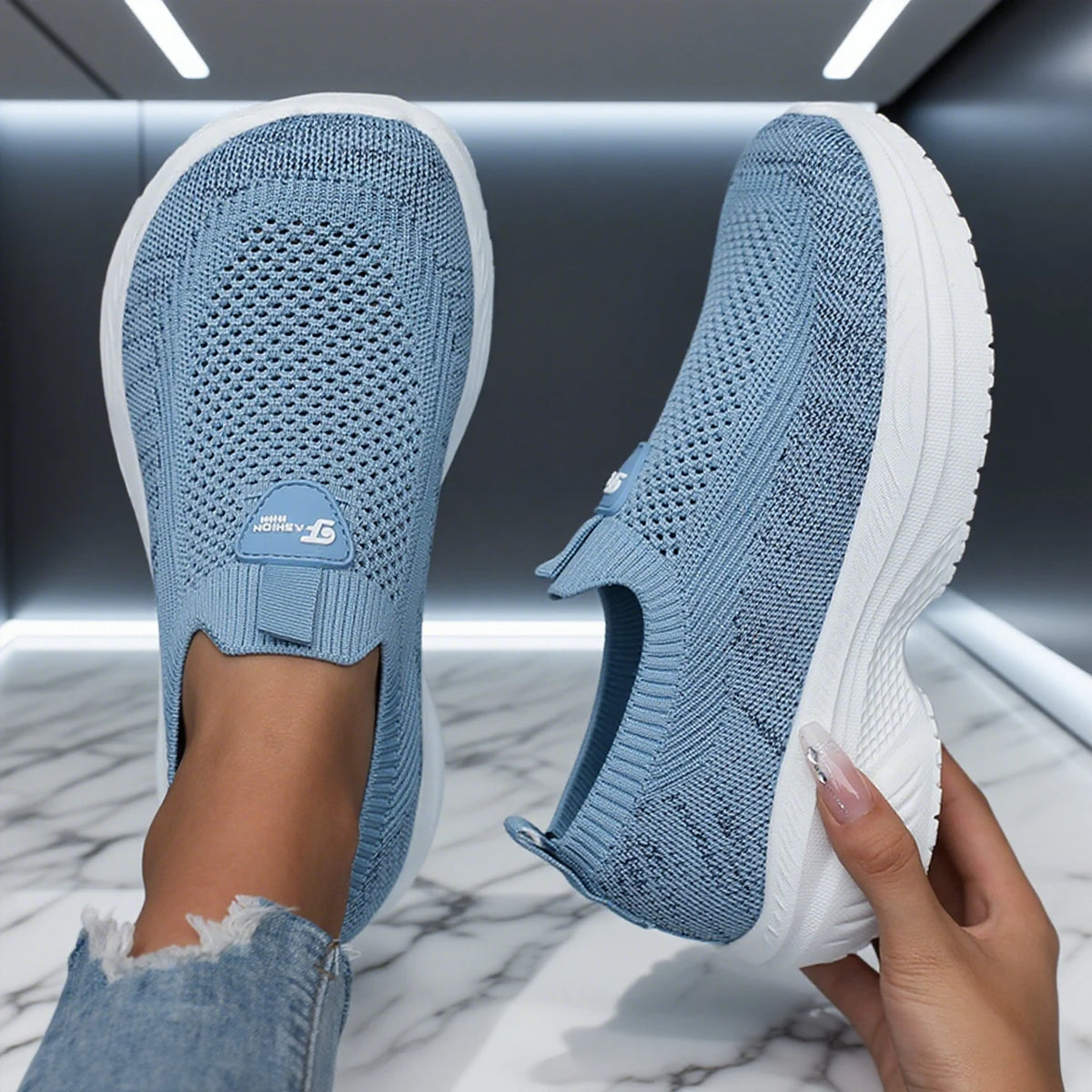Barefoot Wide-Toe Mesh Sports Shoes – Thick Sole Casual Tennis Trainers for Men & Women 2025 - Dripshop