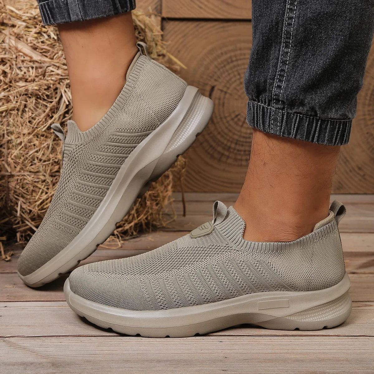 Men's Lightweight EVA Casual Shoes – Solid Colour Comfortable Non-Tiring Everyday Footwear - Dripshop