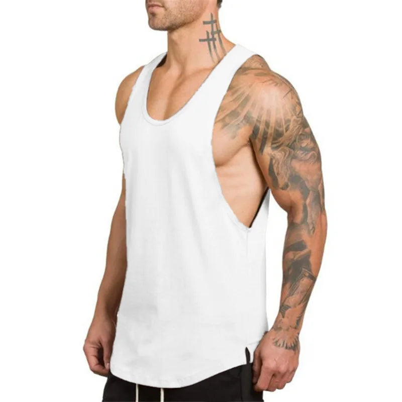 Men's Cotton Muscle Tank Top | Breathable Gym & Bodybuilding Vest - Dripshop
