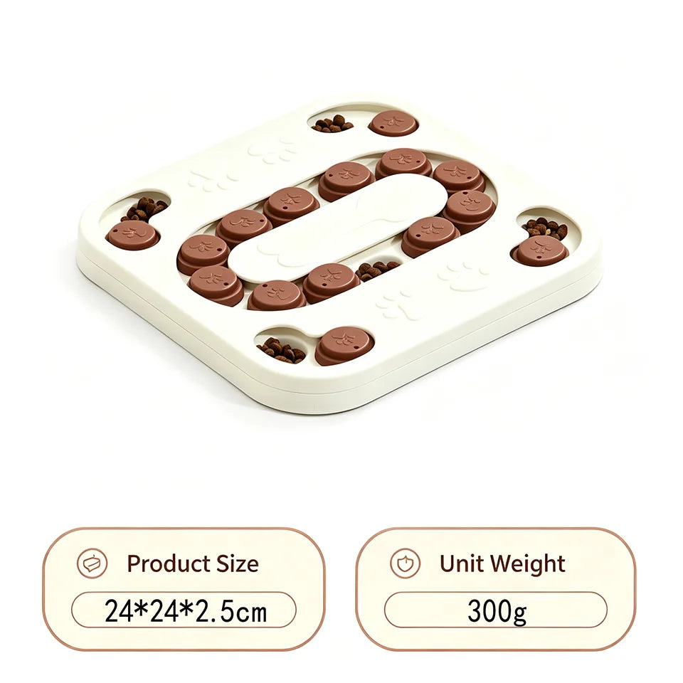 Dog Puzzle Brain Slow Feeder – Interactive IQ Training Bowl for Dogs & Cats