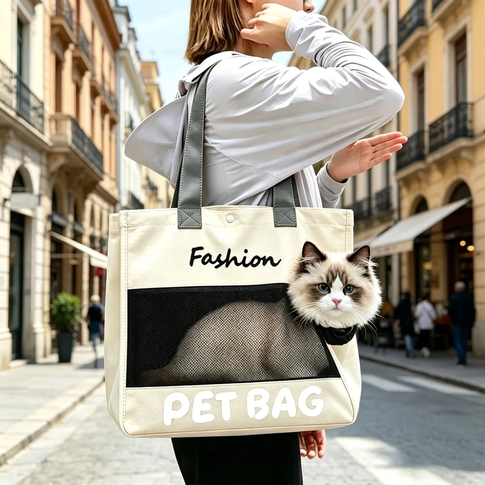 Breathable Pet Cat Carrier Backpack – Outdoor Travel Bag for Cats & Small Dogs - Dripshop