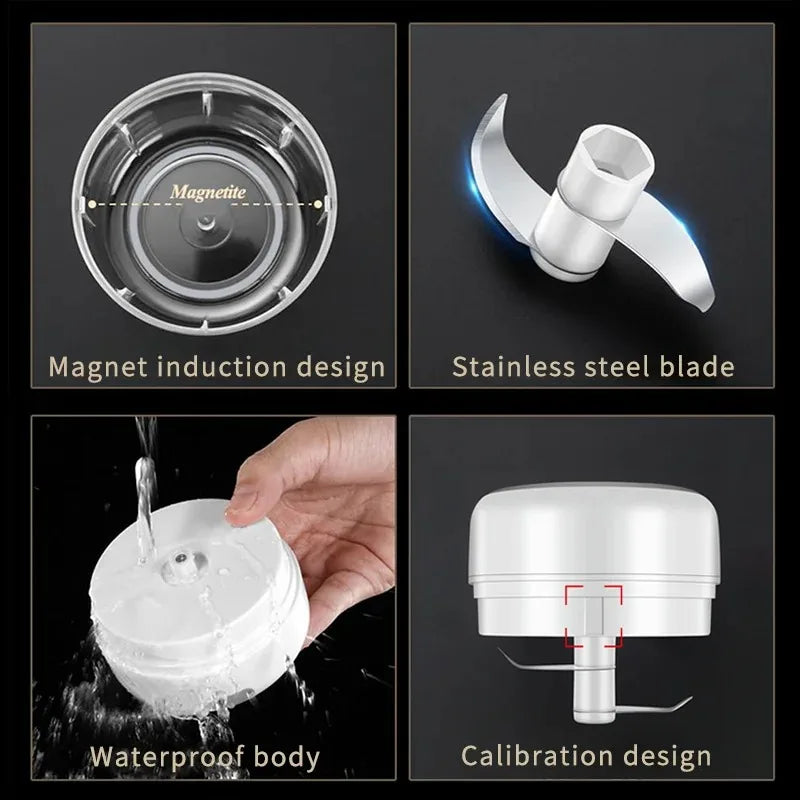 Electric Garlic Chopper – Mini Portable Veggie & Onion Blender (100ml / 250ml)