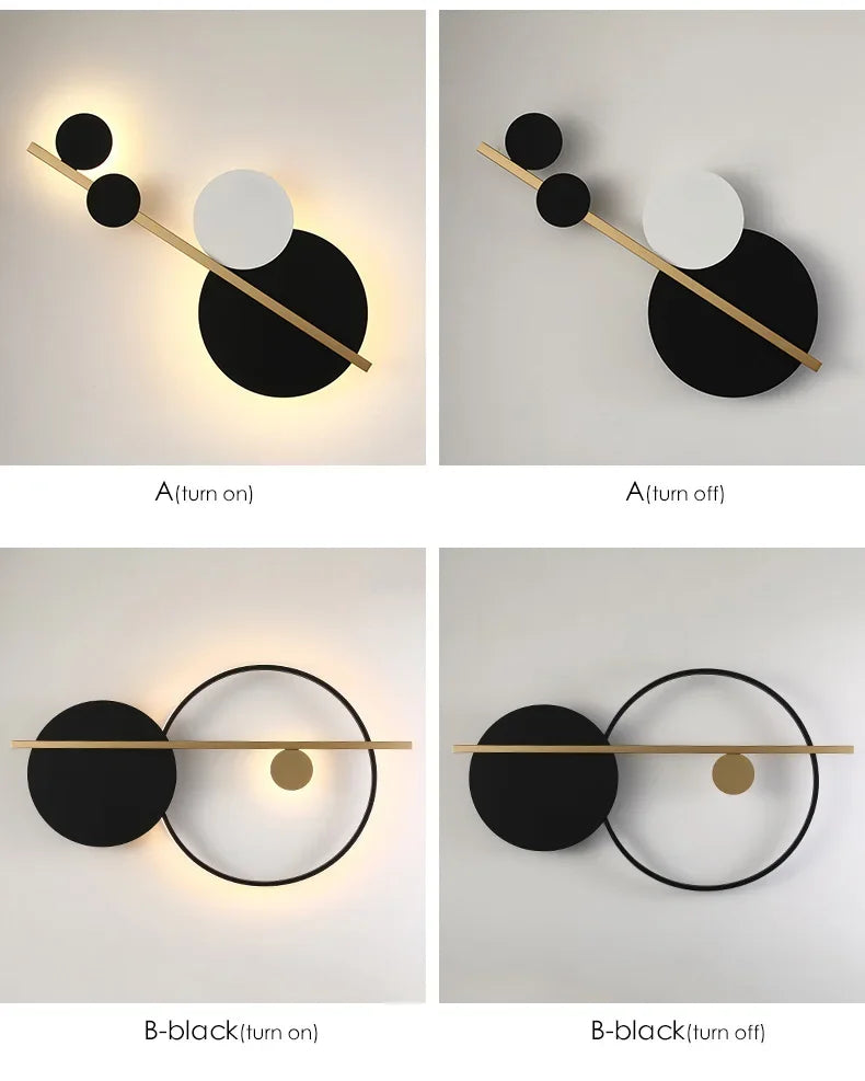 Modern Minimalist Bedroom Bedside Lamp Living Room Background Wall  Designer Personality  Light - Dripshop