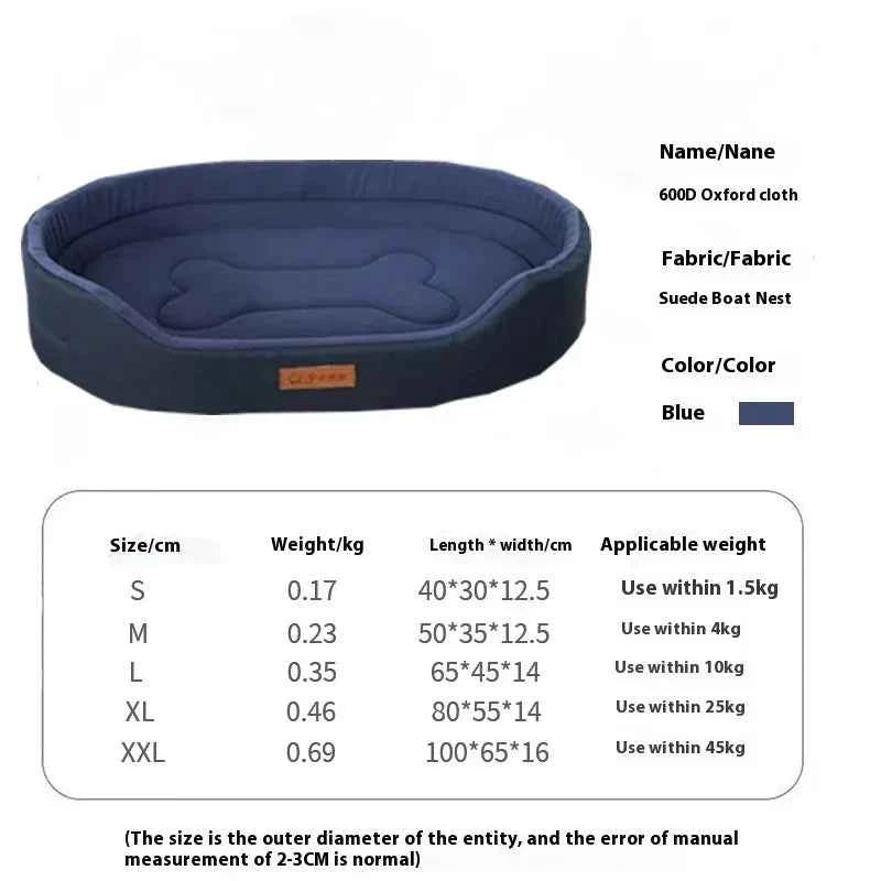 Square Waterproof Dog Sofa Bed – Large Pet Bed with Washable Inner Pad