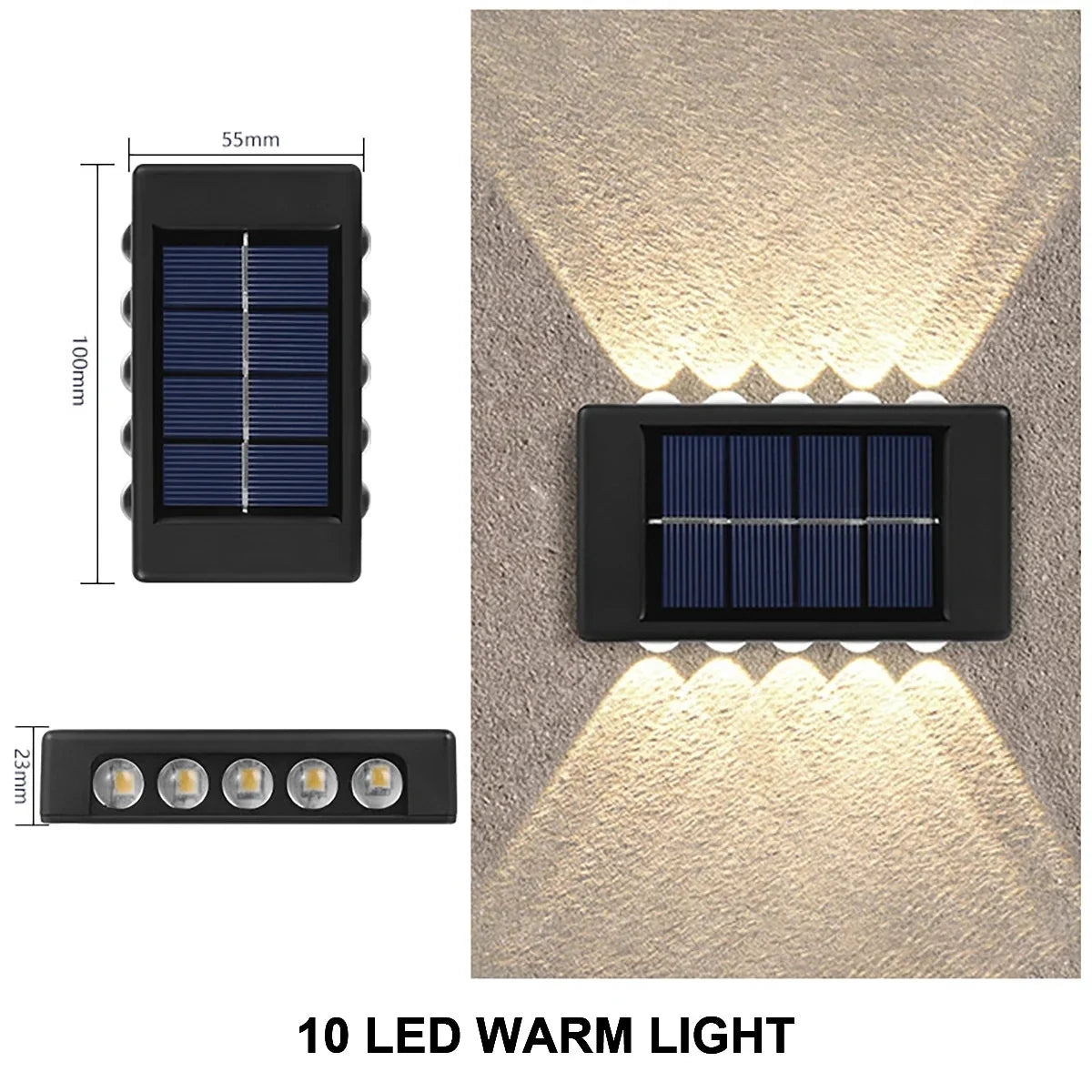 Solar Wall Lights Outdoor – Waterproof LED Lighting for Home, Garden, Yard & Fence (1–10 Pack) - Dripshop