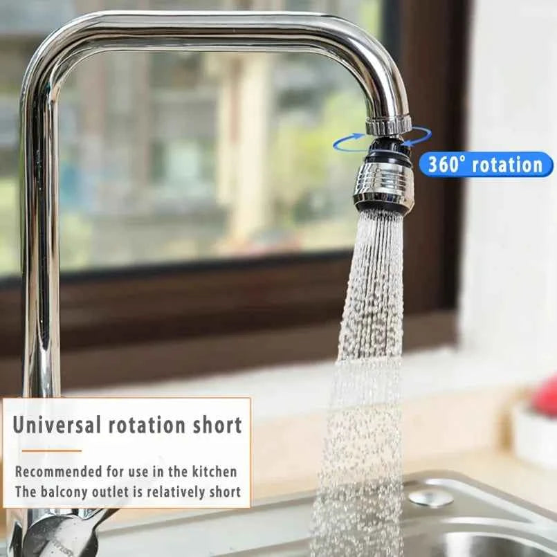 360° Rotatable High-Pressure Faucet Extender – Water-Saving Kitchen & Bathroom Bubbler